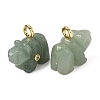 Natural Green Aventurine Carved Pendants G-H357-02G-12-2