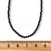 Natural Black Spinel Beaded Necklaces NJEW-K114-A-A20-5