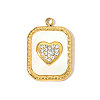 304 Stainless Steel Rhinestone Pendants STAS-OY007-87G-3