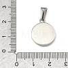 Textured 304 Stainless Steel Pendants STAS-A140-02P-1-3