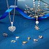 180Pcs 3 Colors Alloy Pendant Bails with Open Rings FIND-CA0004-98-4