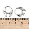 Fire Shaped 316 Surgical Stainless Steel Hoop Earrings X-EJEW-G416-35P-5