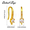 10 Pairs Brass Micro Pave Clear Cubic Zirconia Earring Hooks ZIRC-SZ0005-20-2