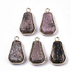 Natural & Synthetic Mixed Gemstone/Glass Pendants G-N326-43-2
