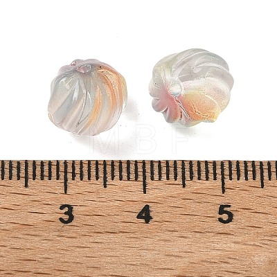 Two-tone Transparent Glass Beads GLAA-H041-02A-1