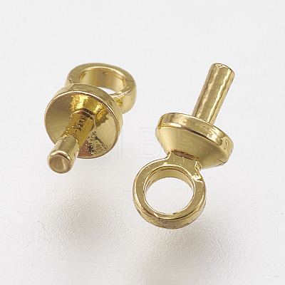 Brass Peg Bails Pendants X-KK-F739-02G-1