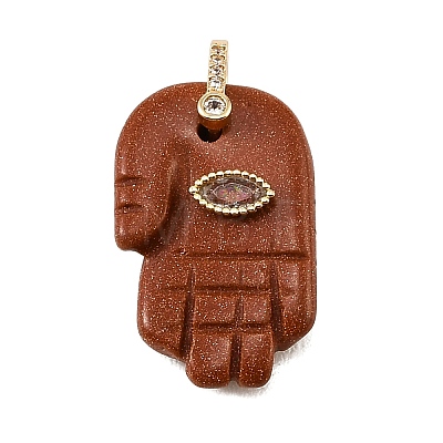 Synthetic Goldstone Carved Pendants GG-CBA5963-01F-NH-1