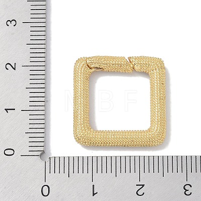Rack Plating Brass Micro Pave Cubic Zirconia Spring Gate Rings Clasps KK-NH0002-08G-01-1