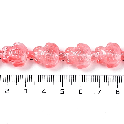 Transparent Glass Enamel Beads Strands GLAA-B021-06H-1