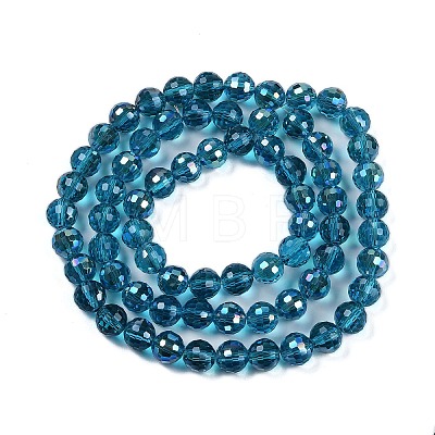 Transparent Electroplate Glass Beads Strands EGLA-N002-31-H07-1