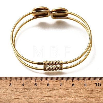 304 Stainless Steel Bangles for Women BJEW-R014-02G-1