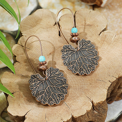 Bohemian Style Alloy Resin Dangle Earrings WG64A01-05-1