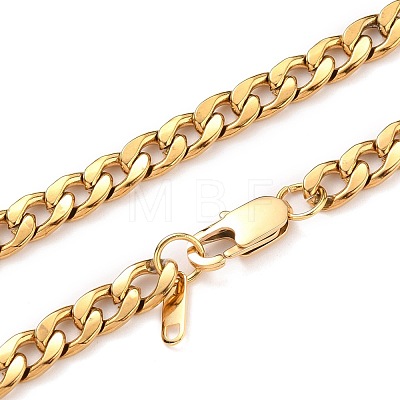Men's 304 Stainless Steel Cuban Link Chain Necklaces NJEW-JN03157-01-1