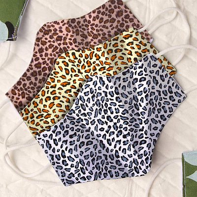 Printed Leopard Print Pattern Fabric AJEW-FG0001-16-1