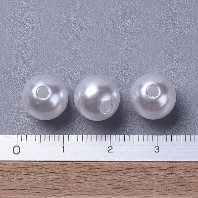 Acrylic Pearl  Round Beads For DIY Jewelry and Bracelets X-PACR-10D-1-1