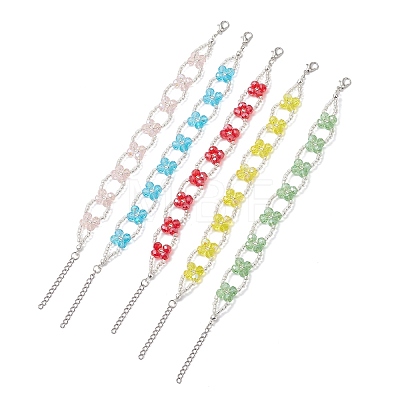 Glass Beaded Bracelets for Women BJEW-JB12736-1