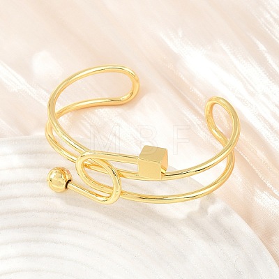 Brass Knot Open Cuff Bangles for Women KK-CBA5A76-03G-1