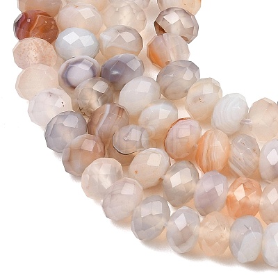 Natural Botswana Agate Beads Strands G-C259-A21-5x8mm-1