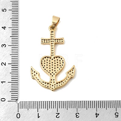 Brass Micro Pave Clear Cubic Zirconia Pendants KK-H267-39G-1