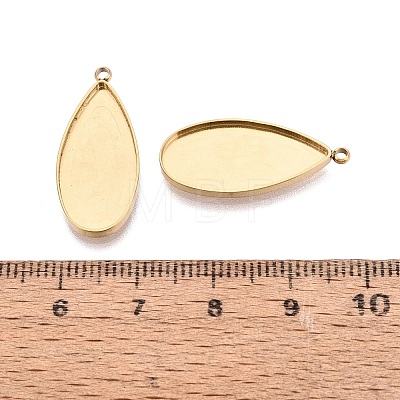 304 Stainless Steel Pendant Cabochon Component STAS-Q113-23A-G-1
