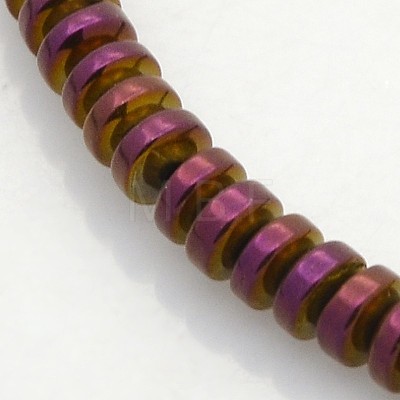 Electroplate Non-magnetic Synthetic Hematite Beads Strands G-J216C-09-1