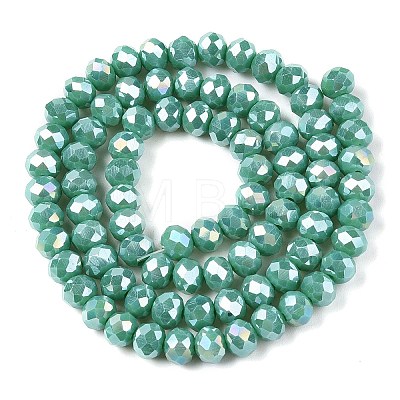 Electroplate Glass Beads Strands EGLA-A044-P6mm-B31-1