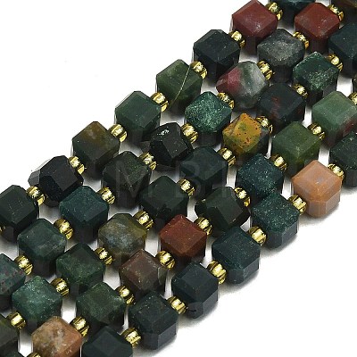 Natural Bloodstone Beads Strand G-I376-D74-01-1