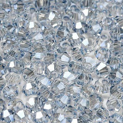 Transparent Electroplate Glass Beads EGLA-M030-02A-PL02-1