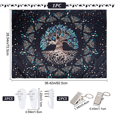 Polyester Decorative Wall Tapestry AJEW-WH0323-72-1