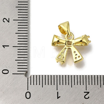 Rack Plating Brass Micro Pave Cubic Zirconia Charms KK-G500-14A-G-1