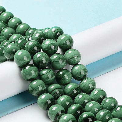 Natural Malachite Beads Strands G-F571-27AB1-18mm-1