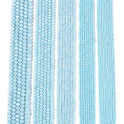 Electroplate Glass Beads Strands EGLA-A044-P3mm-B06-1