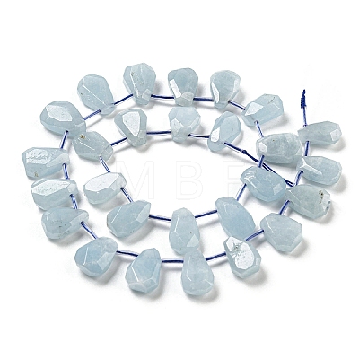 Natural Aquamarine Beads Strands G-Z040-A09-01-1