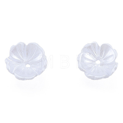 Resin Imitation Pearl Bead Caps RESI-N036-02A-06-1