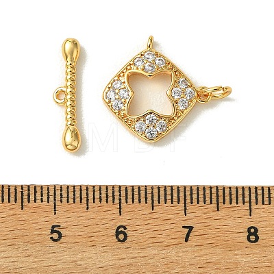 SHEGRACE Bras Micro Pave Clear Cubic Zirconia Toggle Clasps XGRQ5F234-817G-1