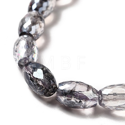 Electroplate Transparent Glass Beads Strand GLAA-G088-06-1