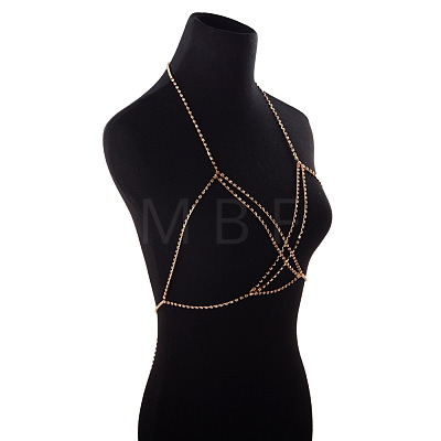 Boho Beach Alloy Claw Rhinestone Sexy Bra Body Chain WG61050-01-1