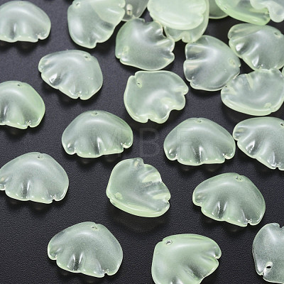 Transparent Baking Painted Imitation Jade Glass Pendants DGLA-Q025-001D-1