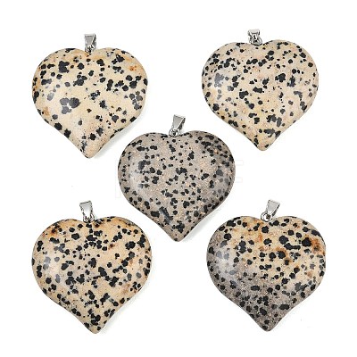 Natural Dalmatian Jasper Pendants GG-K002-04L-1