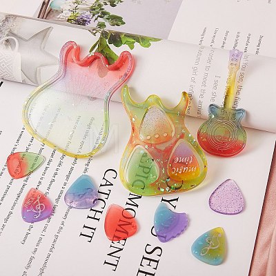 2PCS Guitar Pick Silicone Molds Sets DIY-SZC0003-08-1