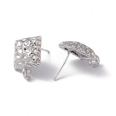 Rack Plating Alloy Stud Earring Findings FIND-I030-16P-1