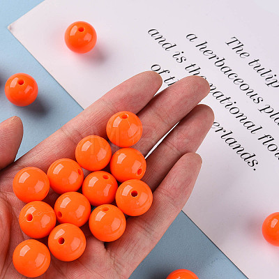 Opaque Acrylic Beads X-MACR-S370-C16mm-20-1
