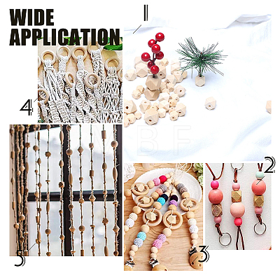 Natural Wood Beads WOOD-PH0001-10B-1
