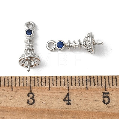 Brass Micro Pave Cubic Zirconia Peg Bails Charms KK-D324-26P-1