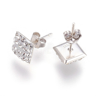 Valentines Days Gifts for Men Austrian Crystal Ear Studs X-EJEW-H042-001-1