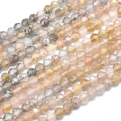 Natural Multi-Moonstone Beads Strands G-M353-A38-3mm-1