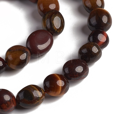 Natural Tiger Eye Beads Strands G-D0002-D76-1