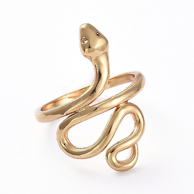 Adjustable Brass Cuff Rings X-RJEW-G096-32G-1