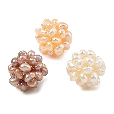 Natural Cultured Freshwater Pearl Woven Beads PEAR-JF00003-01-1
