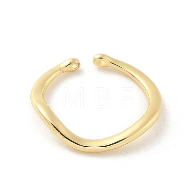 Brass Open Cuff Ring Components KK-G518-06G-02-1